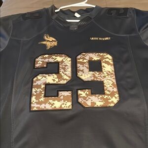 Vikings Salute to Service Xavier Rhodes Jersey - Grey and Camo
